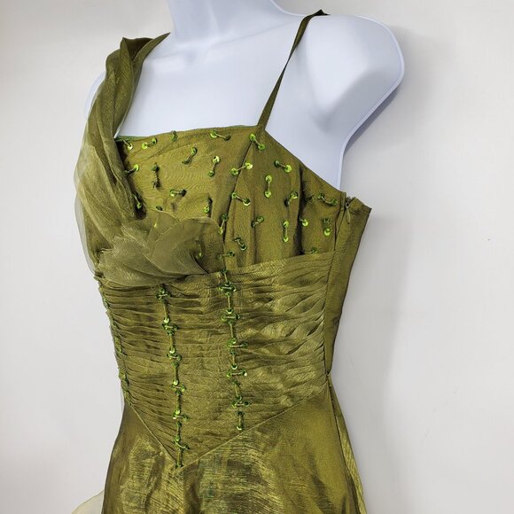 NWT Cherlone Forest Fairycore Ethereal Renaissance Nature Fantasy Prom Dress 8 1 - Picture 5 of 16